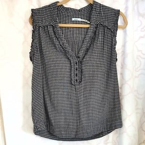 💙U.O. KIMCHI BLUE gingham popover blouse size MEDIUM💙